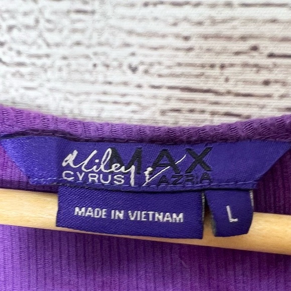 Miley Cyrus & Max Azria Long Purple Tie-Dye Tank Top Size Large - Picture 5 of 6